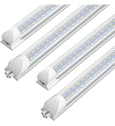 SHOPLED 8FT LED Shop Light - 80W 10800LM 6000K Cool White Ceiling Light Fixtures, T8 LED Tube Lig...