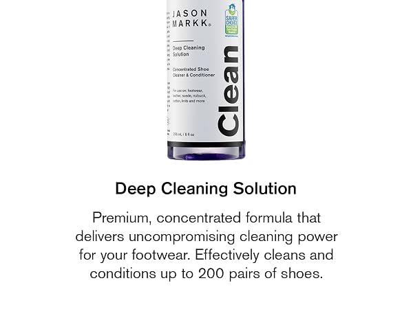 Premium Shoe Cleaner effectively cleans and conditio. Bottle will clean up to 100 pairs of sneakers!