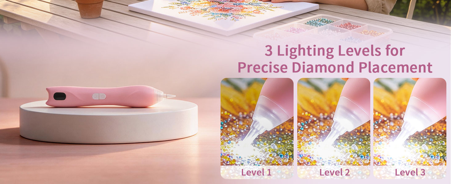 diamond painting pen with light