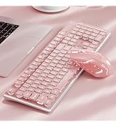 SEUNKWANG V3 Wireless Keyboard and Mouse with Single Backlit, Metal Panel, Bluetooth/2.4G Recharg...