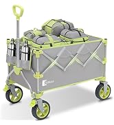 Sunula Collapsible Foldable Wagon Cart with 330lbs Weight Capacity, Heavy Duty Folding Wagon Cart...