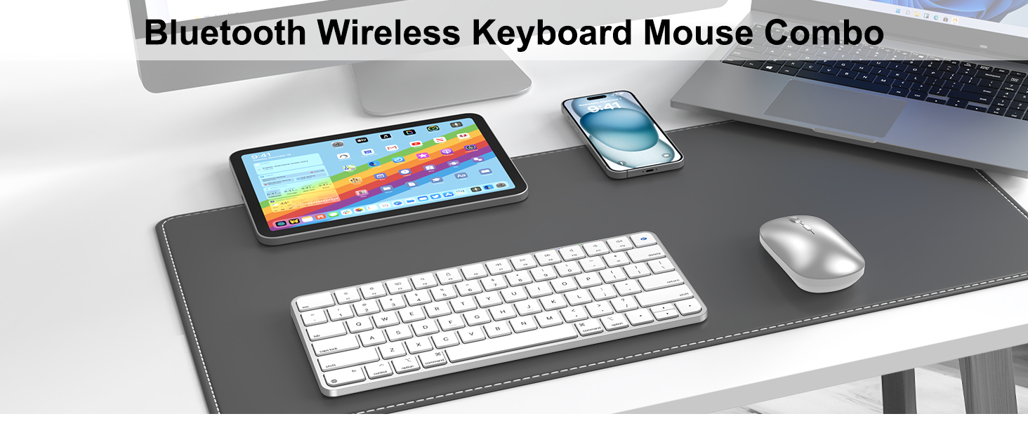 Multi-device Wireless Keyboard Mouse Combo