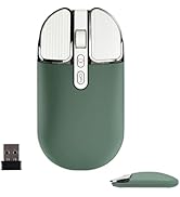 Wireless Mouse Bluetooth Cute Ultra Slim Silent Computer Mice with USB Receiver Dual-Mode 2.4G &amp; ...