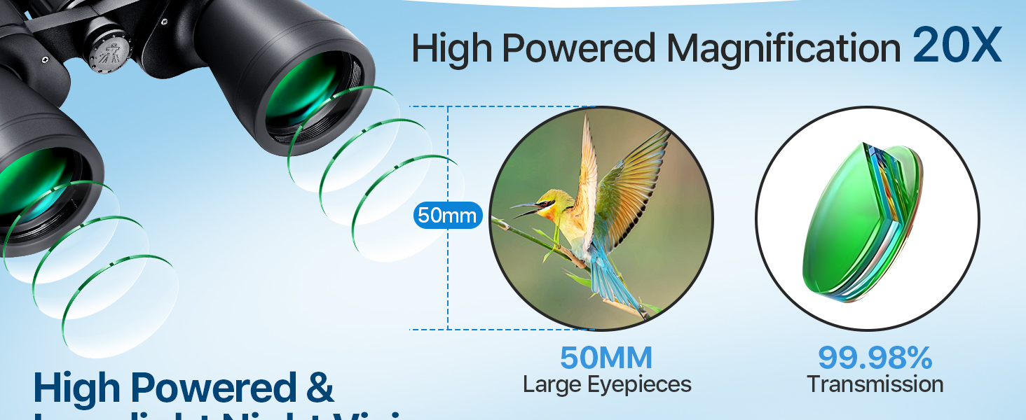 Binoculars for Adults with Smartphone Adapter