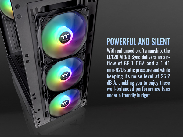 LE120 ARGB Sync PC Cooling Fan (3-Fan Pack)