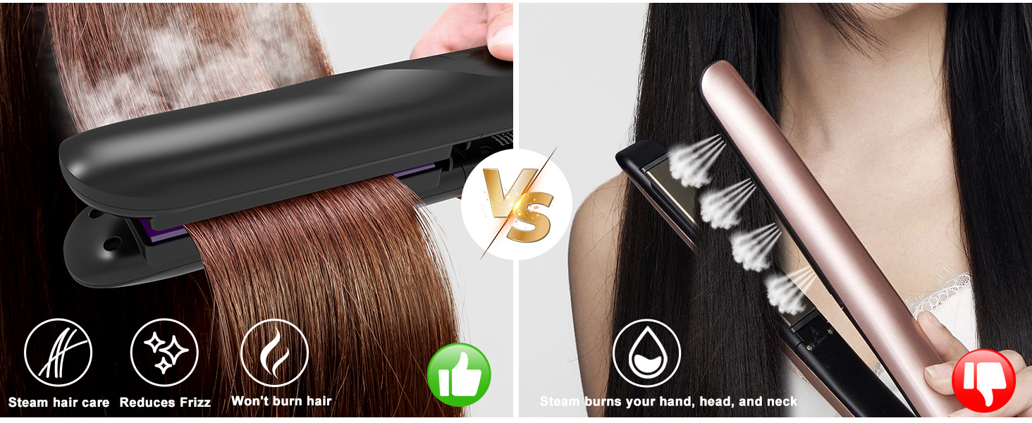 flat iron hair straightener with steam