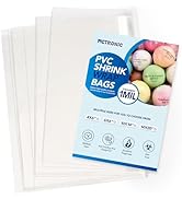 Metronic Shrink Wrap Bags 14x20 Inches 100Pcs, Clear PVC Heat Shrink Wrap Bags for Packagaing Gif...