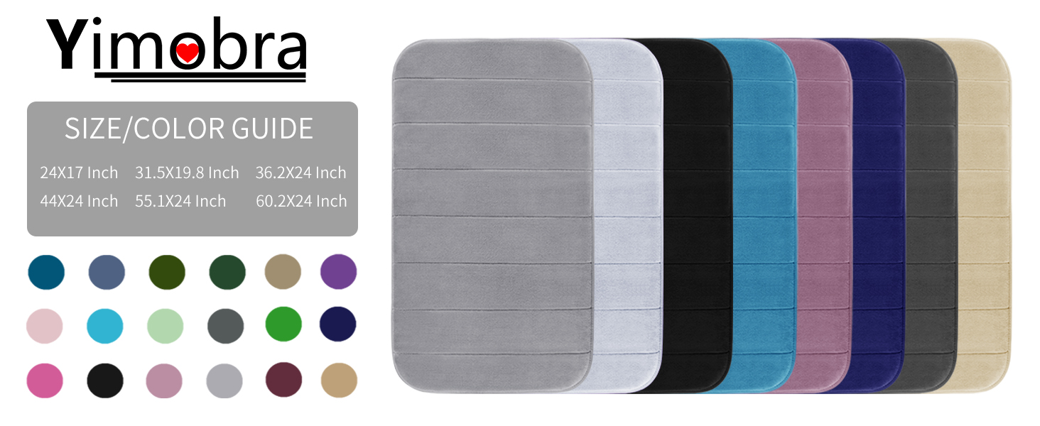 Bath Mat Set Memory Foam