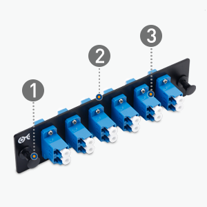 6-Port Fiber Patch Panel with 6 Duplex LC Fiber Optic Adapters