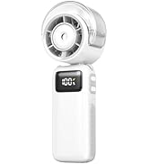 Portable Handheld Misting Fan Foldable, 6000mAh USB Rechargeable Personal Turbo Cooling Fan,5 Spe...