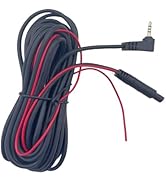 CARKOOL 2.5mm to 4 pin Backup Camera Cable (19.68ft/6M Extension Cord for Rear View Camera Plug a...