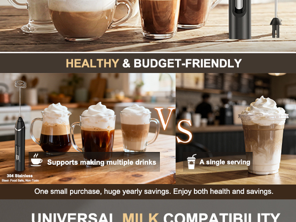 handheld milk frother rechargeable