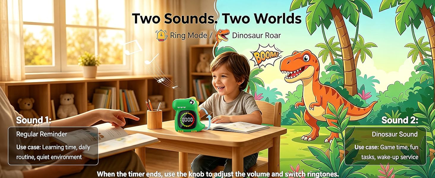 Dual Sound includes dinosaur roar