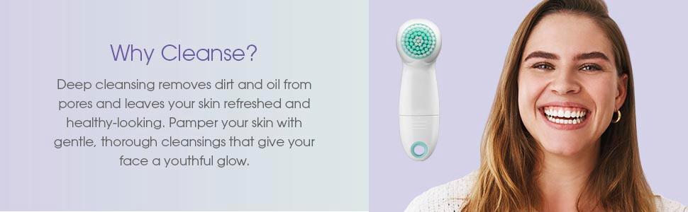 battery operated facial brush facial cleansing brush true glow conair