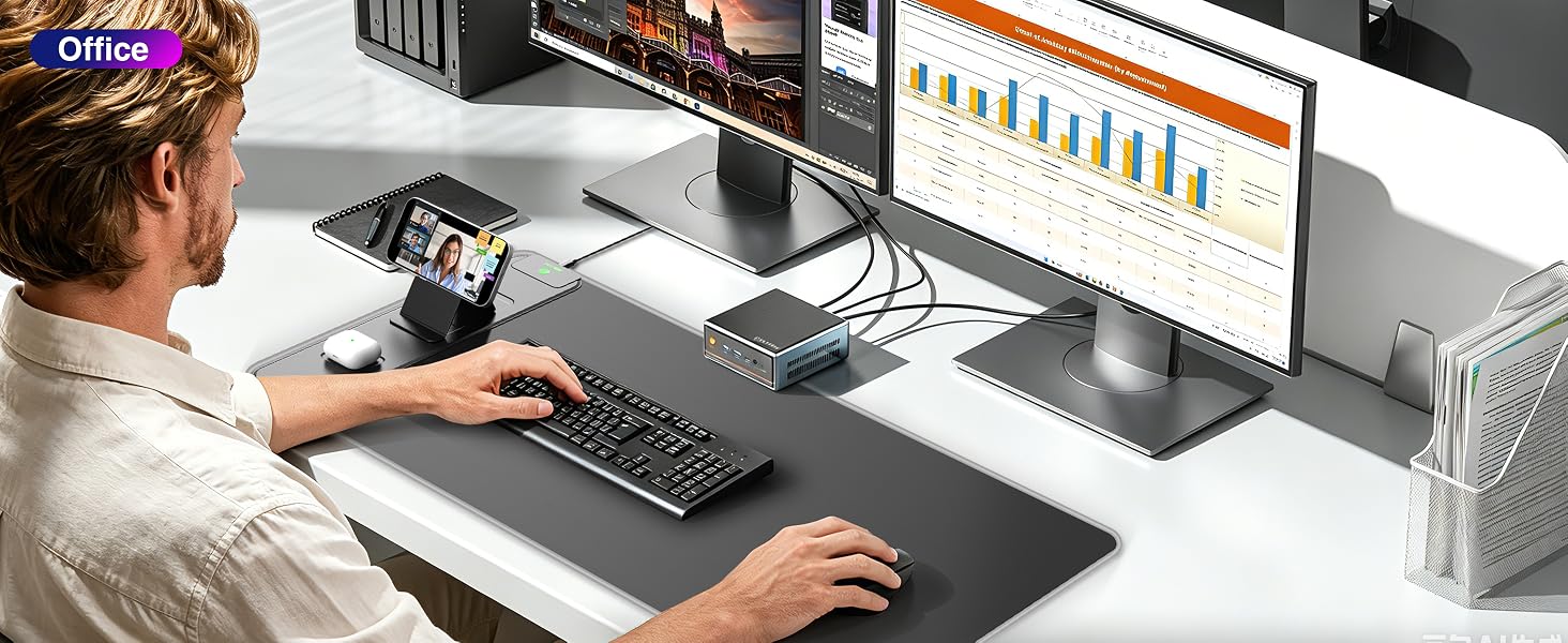 RGB Gaming Mouse Pad with Wireless Charging Phone Stand