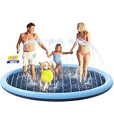 PETOCAT Dog Splash Pad, Non Slip Splash Pad Sprinkler for Kids, Kiddie Baby Shallow Pool, Pet Out...