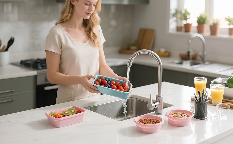 Foldable Food Bowl for Kitchen