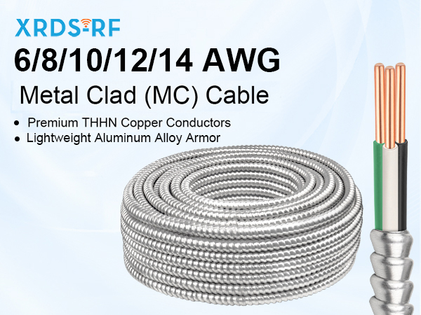 6 AWG/2 Metal Clad MC Armor Cable