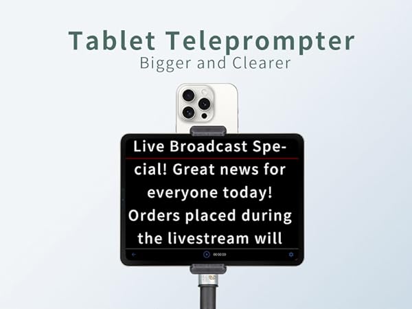 tablet teleprompter bigger and clearer