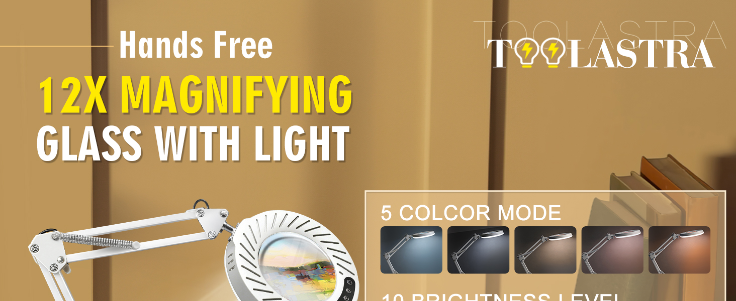 magnifying glass with light