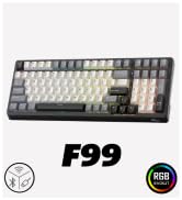 RK ROYAL KLUDGE F99 Wireless Mechanical Keyboard with Numper Pad, Tri-Mode Hot Swappable 95%100 K...