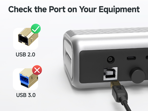 USB B to USB C Cable - 3.3ft, USB-C to USB-B Cable, MIDI to USBC Cord