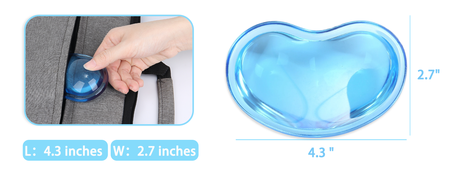 L:4.3 inches W: 2.7 inches