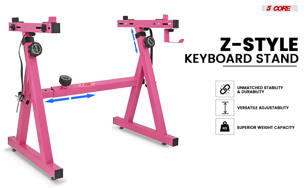 Keyboard Stand Z Style Height Width Adjustable Portable Heavy Duty Music Stands
