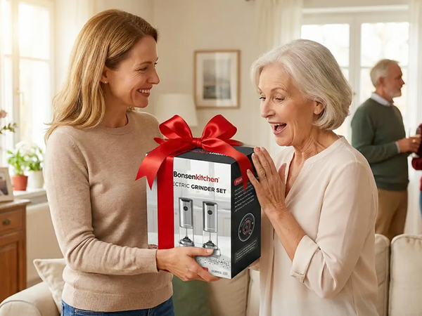 Electric Salt and Pepper Grinder Set