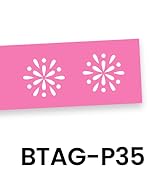 BTAG-P35 Label Tape: White on Light Pink