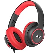 acer Kids Headphones Wired for School - Over Ear Design, 85/94dB Safe Volume Limit, 3.5mm Jack Fo...