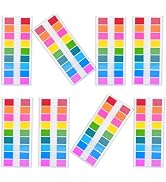 Aitxpaotn 1440 Pcs Sticky Tabs Book Tabs Page Markers Tabs, Sticky Note Tabs Colored Writable and...