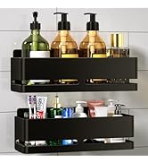 YESENT Shower Shelf, 2-Pack, Heavy-Duty Bathroom Storage Shelf, Large Capacity No-Drill Bathroom ...