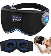 ZUMUSEN Portable Bluetooth Speaekrs, Bluetooth Sleep Headphones Eye Mask, Black