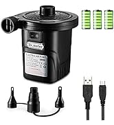 Dr.meter Electric Air Pump for Inflatables, Rechargeable 4000mAh Battery Air Mattress Pump - Port...