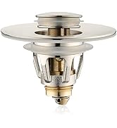 Universal Bathroom Sink Stopper - Bounce Wash Basin Drain Filter, Stainless Steel Pop Up Drain St...