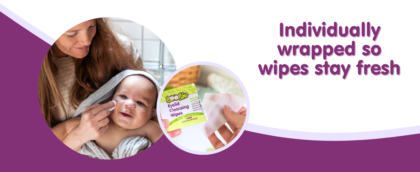 individually wrapped eyelid wipes