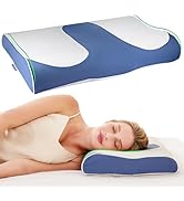 Memory Foam Pillows, Cervical Pillow for Neck Pain Relief, Ergonomic Pillow for Shoulder Pain,Con...