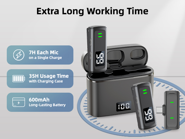 Phone microphoe with charging case