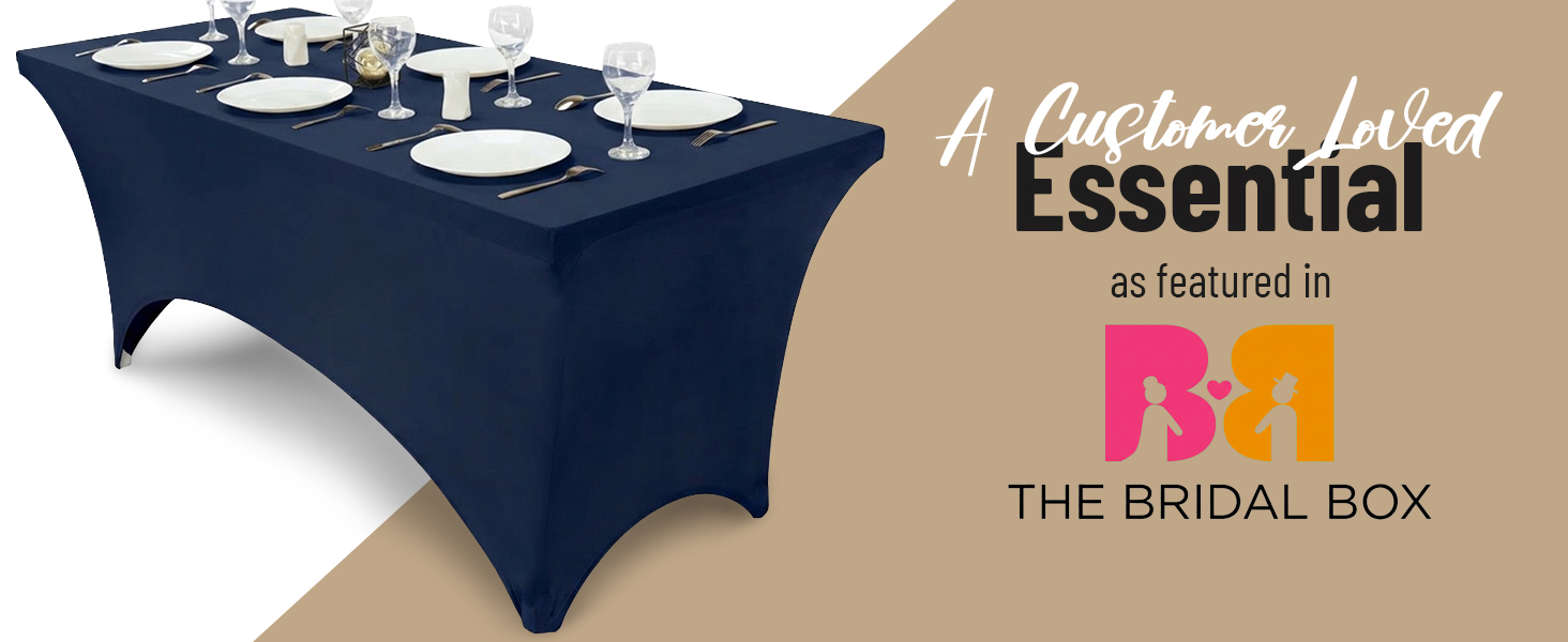 spandex table covers 8ft navy blue, 8 ft navy blue tablecloth, spandex 8 foot table cover navy