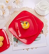 red square plastic plates
