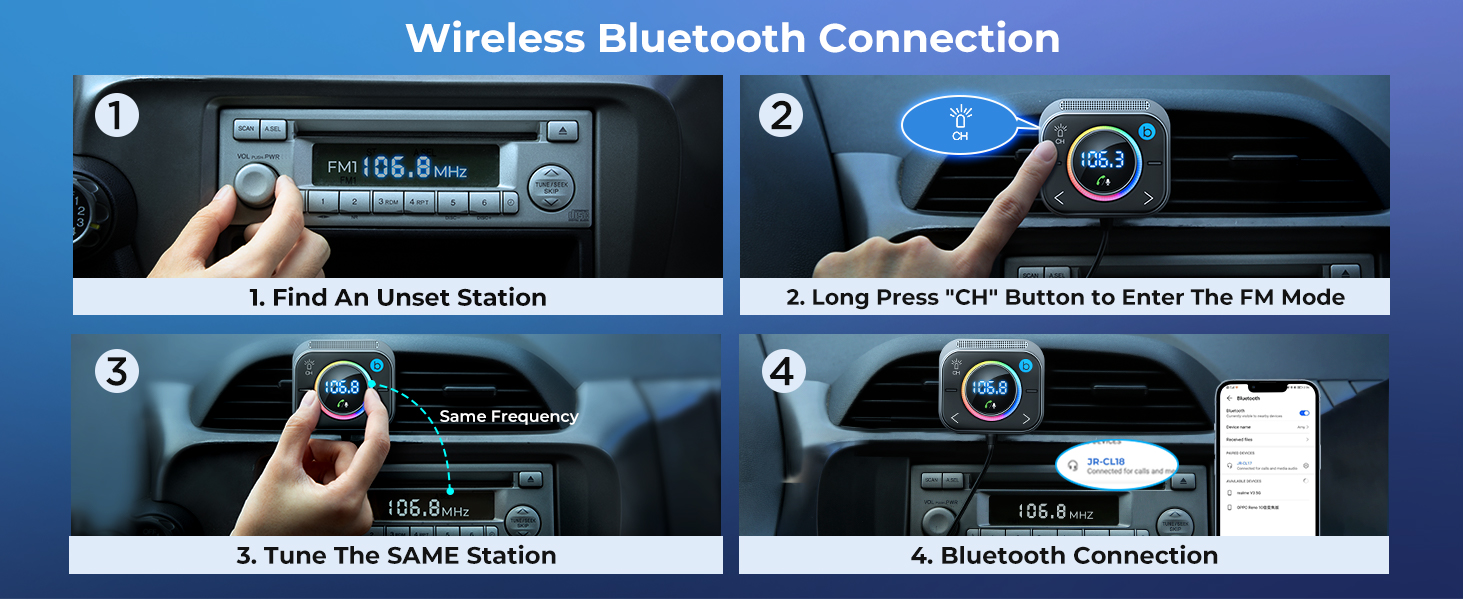 fm transmitter bluetooth for car