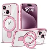 ETPESOK Compatible with iPhone 15 Plus Case with Invisible Magnetic Ring Stand [Compatible with M...