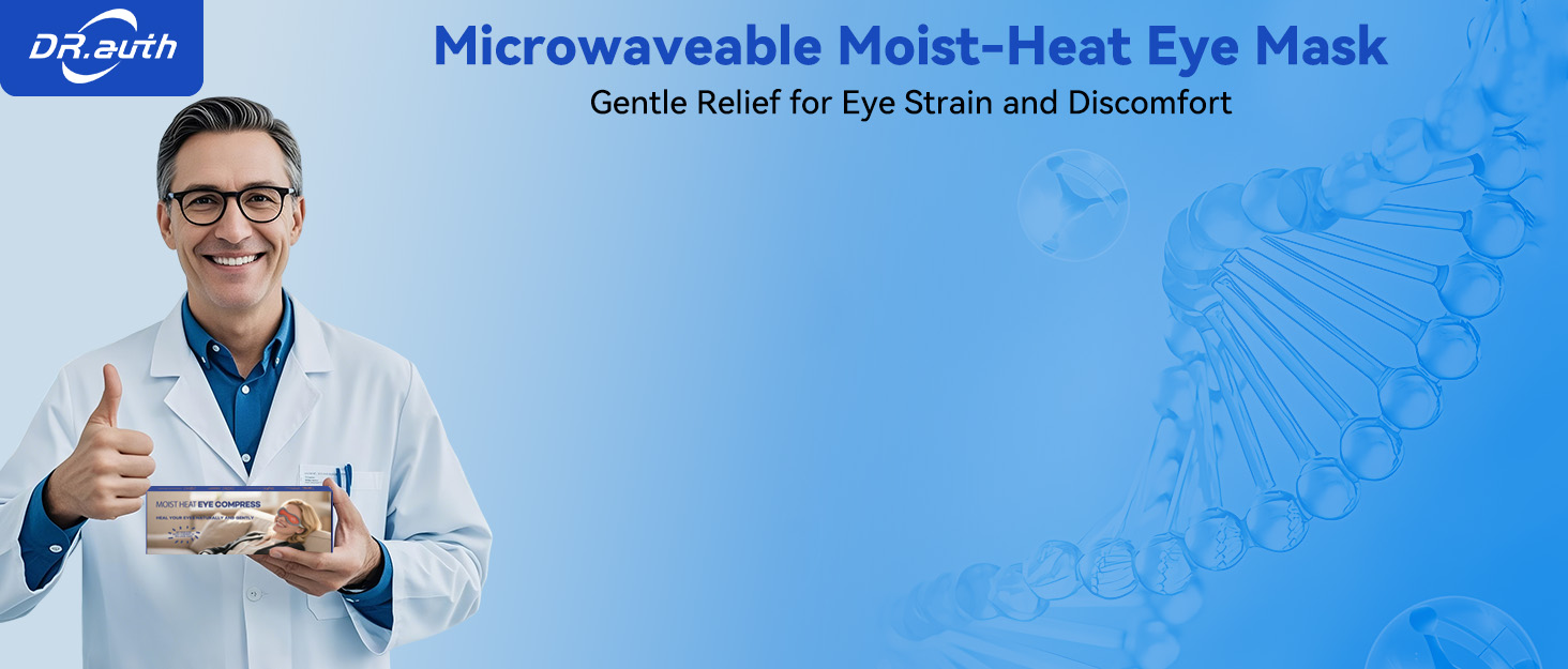 Microwaveable Moist-Heat Eye Mask Gentle Relief for Eye Strain and Discomfort