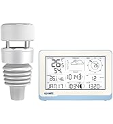 ECOWITT Wi-Fi Weather Station Kit WS3801, Includes WS90 Outdoor Sensor Array and WS3800 7.5'' Lar...