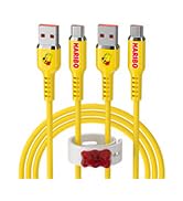 Haribo USB C to USB A Cable (2 Pack, 4.9ft), Fast Charging, USB 2.0 Gummy Bear Style Charging Cor...
