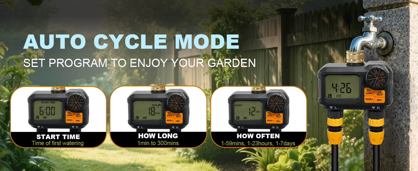auto cycle mode water timer