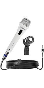 5 CORE Microphone Dynamic Vocal Handheld Mic Cardioid Unidirectional Microfono w On Off Switch + XLR...