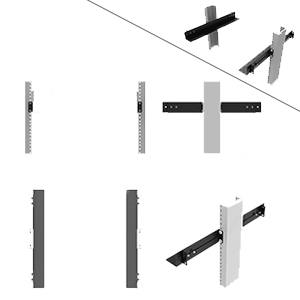 1U Universal 4-Post Server Rack Shelf Rail