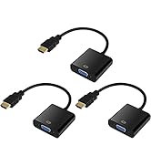 QINGLER HDMI to VGA, Gold-Plated HDMI to VGA Adapter (Male to Female) for Computer, Desktop, Lapt...